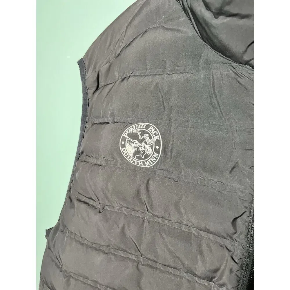 Duluth Pack Mens Black Puffer Down Vest Full Zip Mens Size 3XL